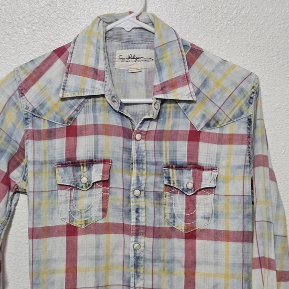 True Religion Western style snap button-down size xs - Picture 2 of 16